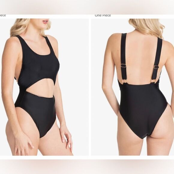 RACHEL Rachel Roy Women's Standard High Leg Cut Out One Piece Size L - Picture 1 of 11